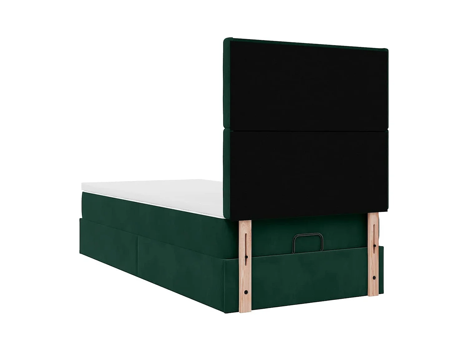 Struttura Letto Pouf con Materassi 90x200 cm in Velluto