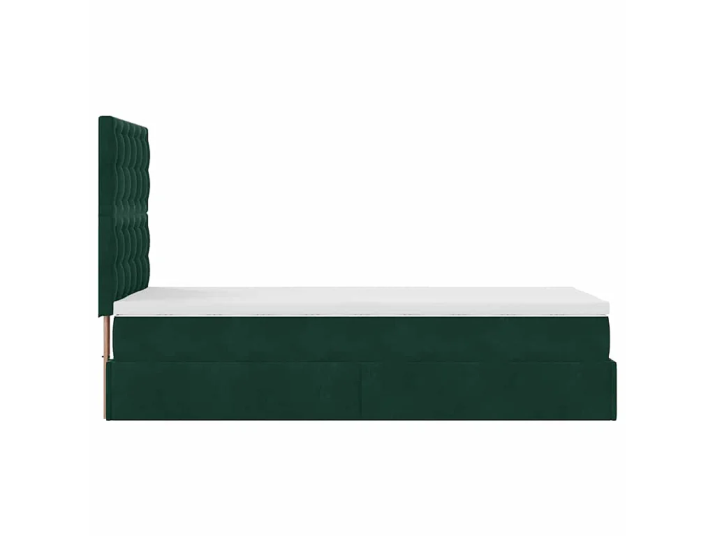 Struttura Letto Pouf con Materassi 90x200 cm in Velluto