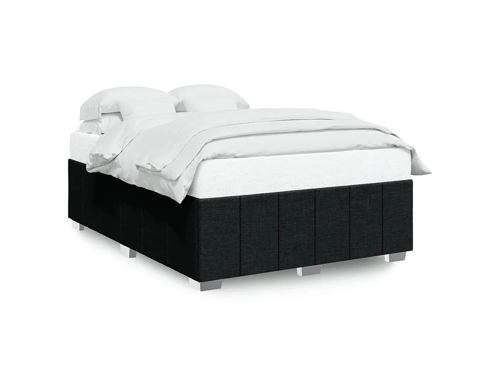 Bettgestell ohne Matratze Schwarz 140x190 cm Stoff