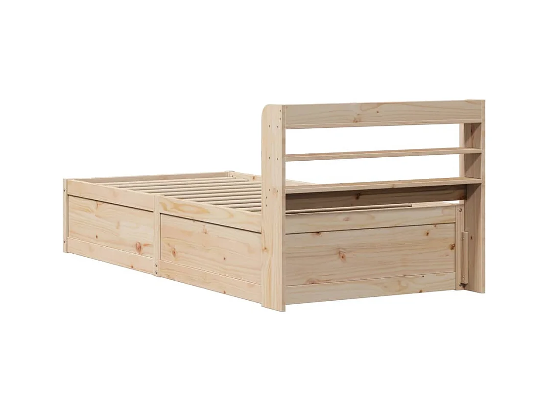 Cadre de lit avec tête de lit 90x190 cm bois de pin massif