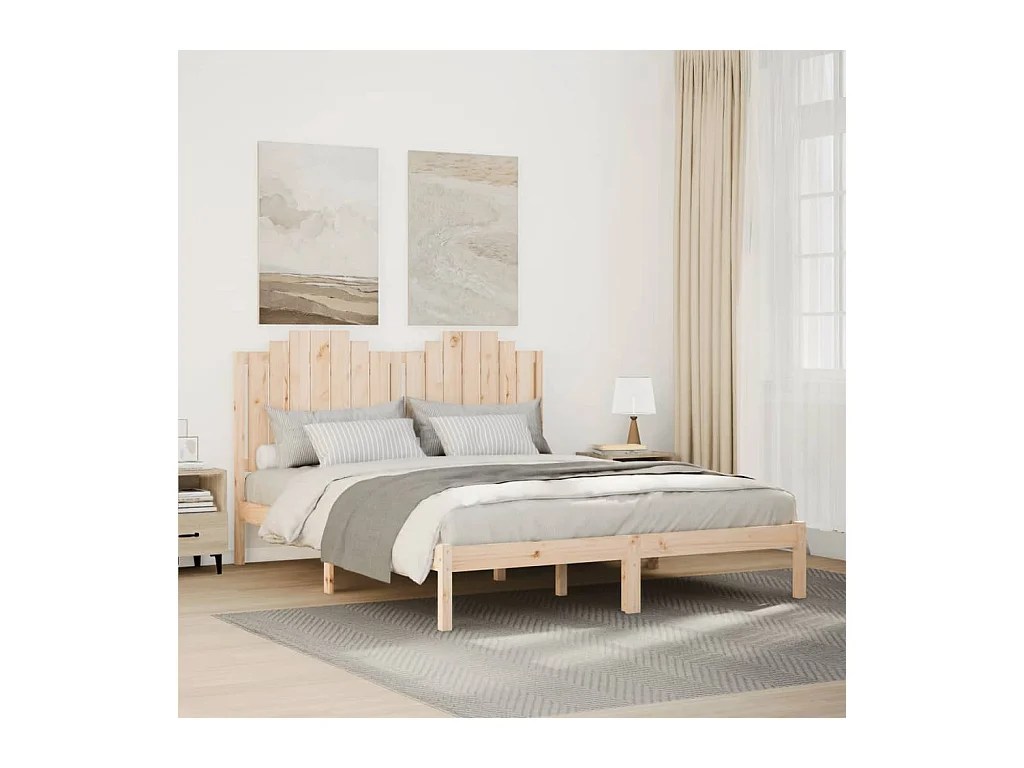 Cama extralarga sin colchón madera maciza 160x210 cm