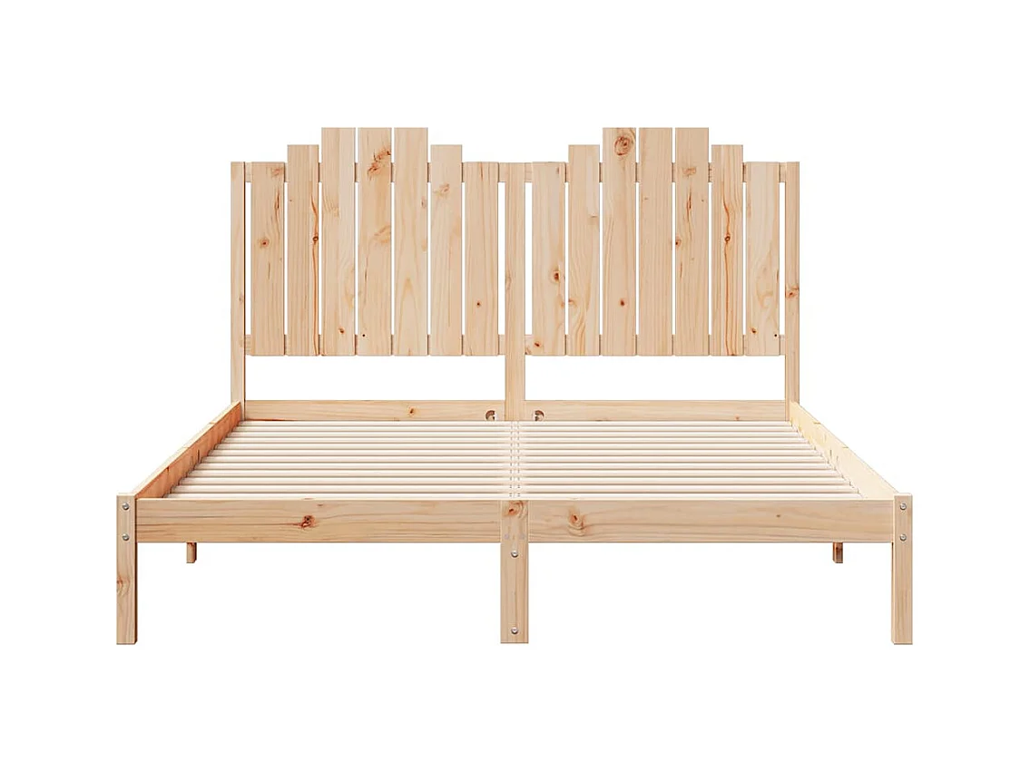 Cadre de lit extra long sans matelas 160x210 cm bois massif
