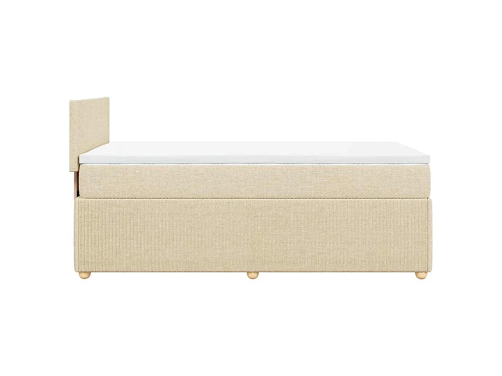 Cama com molas/colchão 90x200 cm tecido cor crème