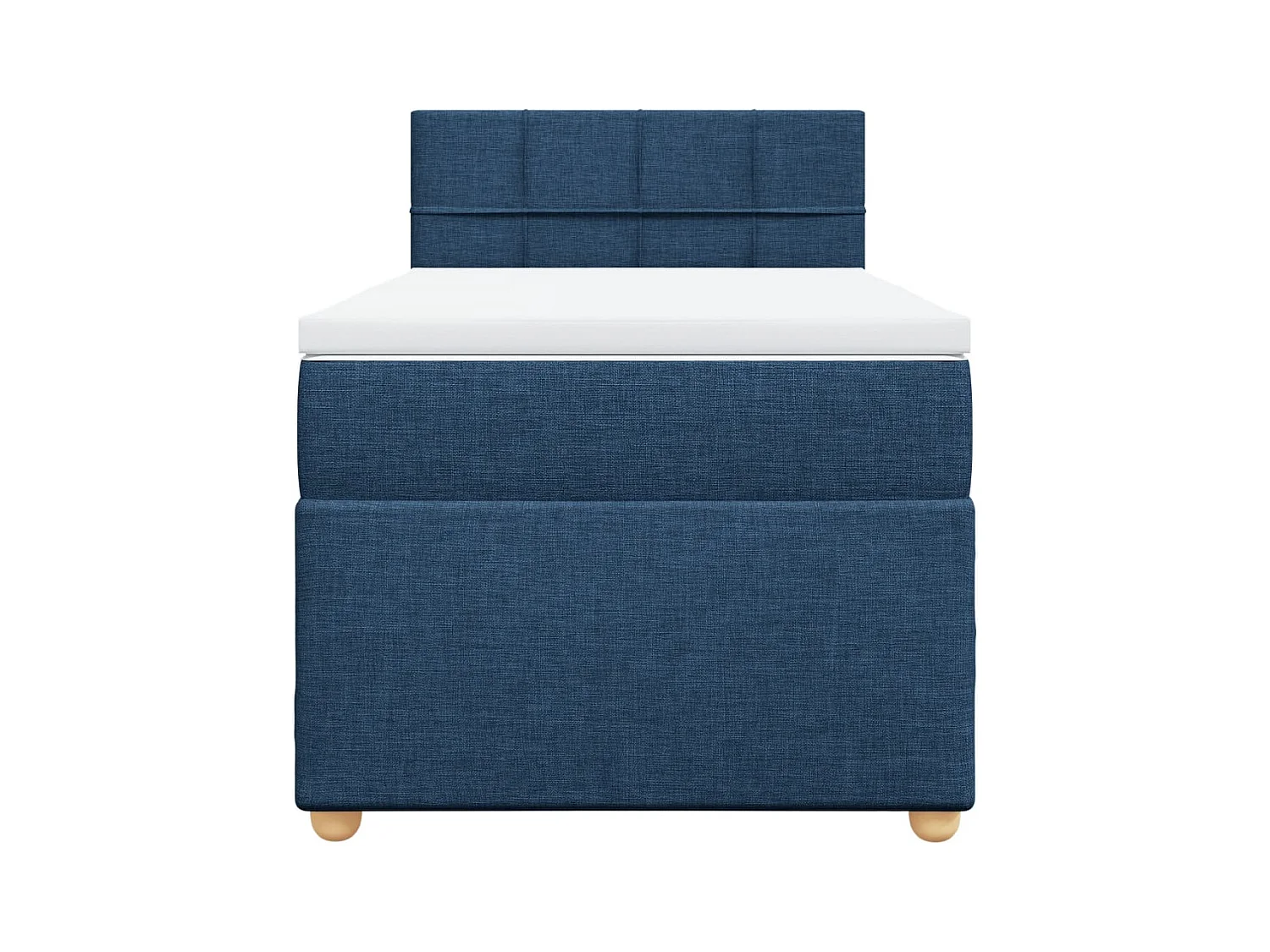 Boxspringbett mit Matratze Blau 90x200 cm Stoff