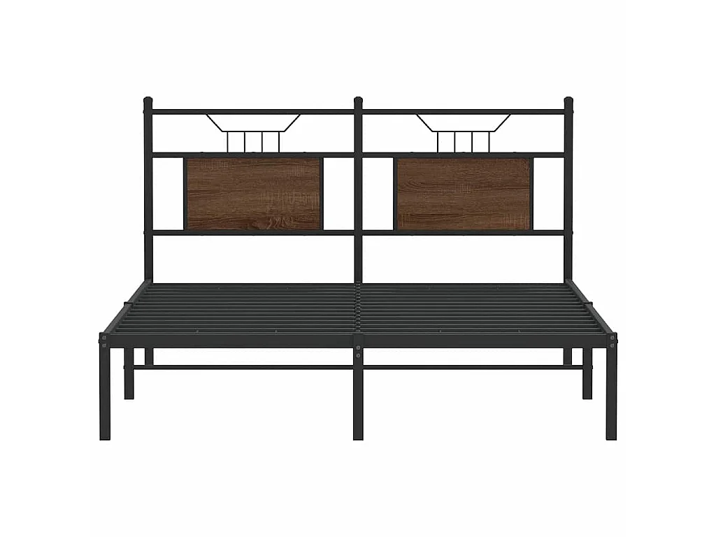 Cadre de lit sans matelas chêne marron 140x190 cm