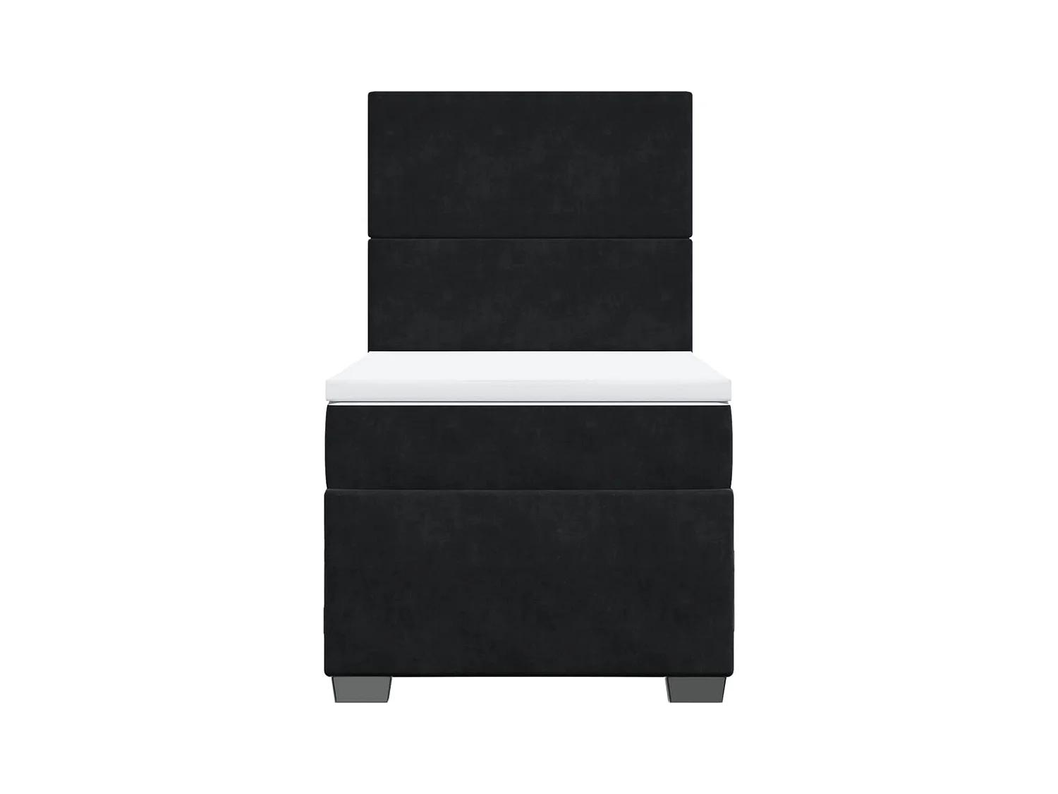 Boxspring met matras fluweel zwart 90x200 cm