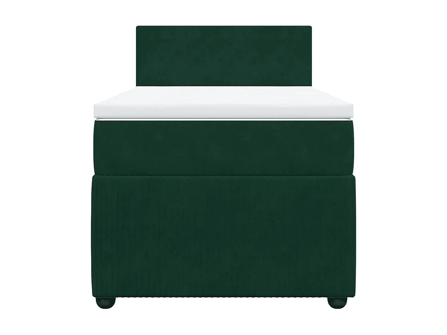 Boxspringbett mit Matratze Dunkelgrün 90x190 cm Samt