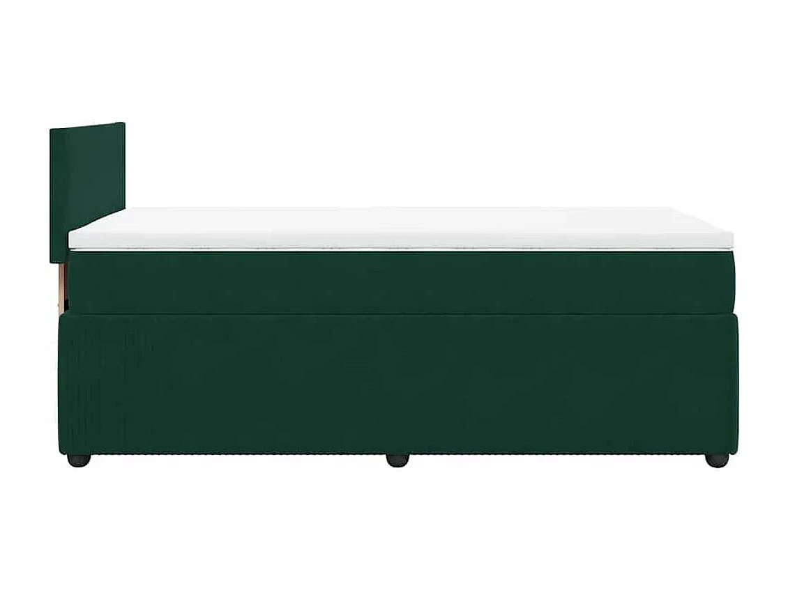 Sommier à lattes de lit avec matelas Vert foncé 90x190 cm