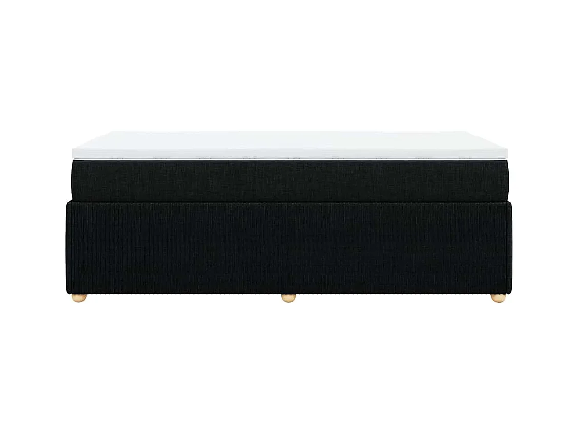 Boxspring met matras stof zwart 100x200 cm