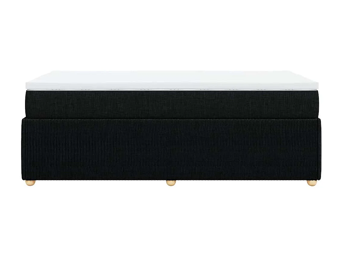 Boxspringbett mit Matratze Schwarz 100x200 cm Stoff