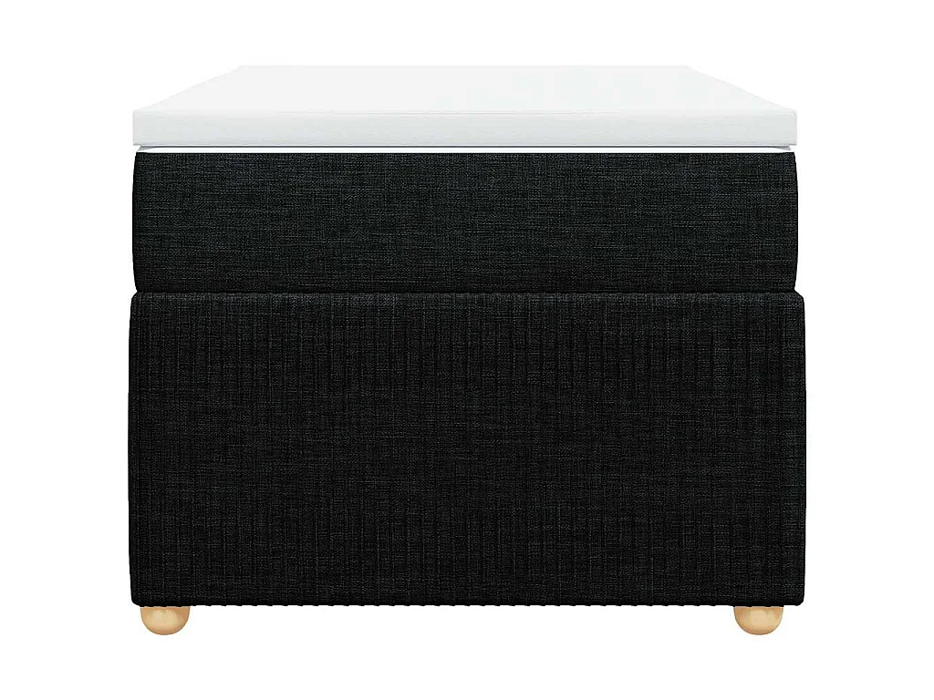 Cama com molas/colchão 100x200 cm tecido preto