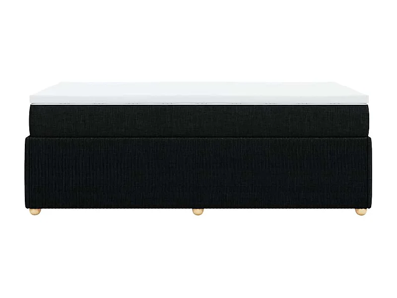 Giroletto a Molle con Materasso Nero 100x200 cm in Tessuto