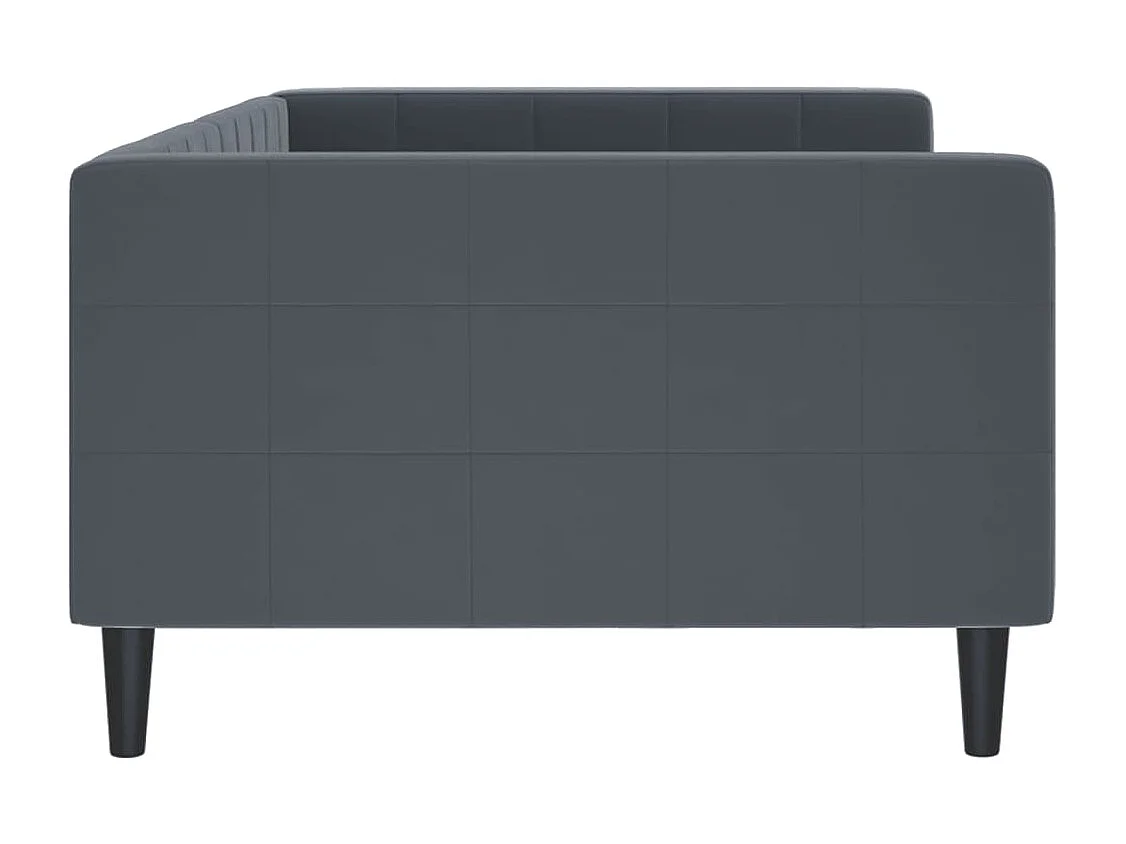 Letto da Giorno Grigio Scuro 100x200 cm in Velluto