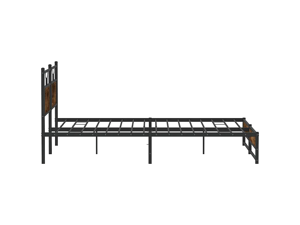 Bedframe zonder matras metaal gerookt eikenkleurig 180x200 cm