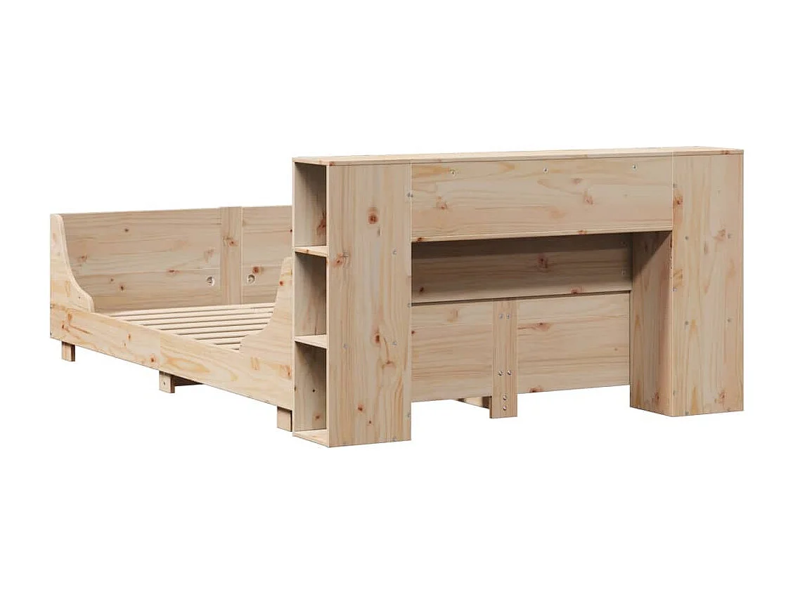 Bedframe zonder matras massief grenenhout 140x190 cm