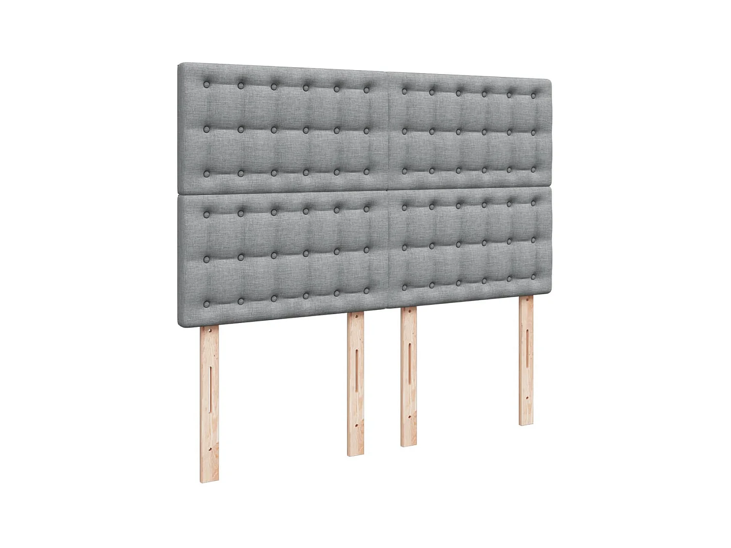 Sommier à lattes de lit avec matelas Gris clair 140x200cm Tissu