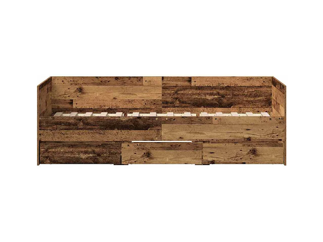 Estrutura de Divã com Gavetas Madeira antiga 90 x 200 cm