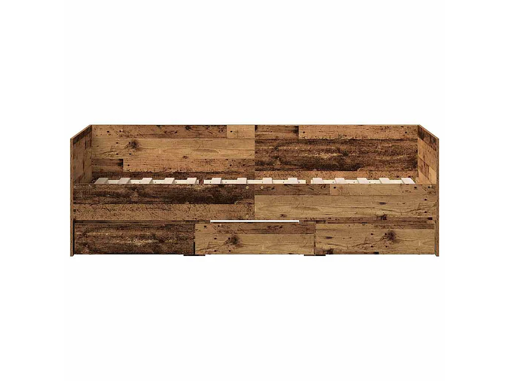 Dagbed met lade met opslag Oud Hout 90 x 200 cm Bewerkt hout