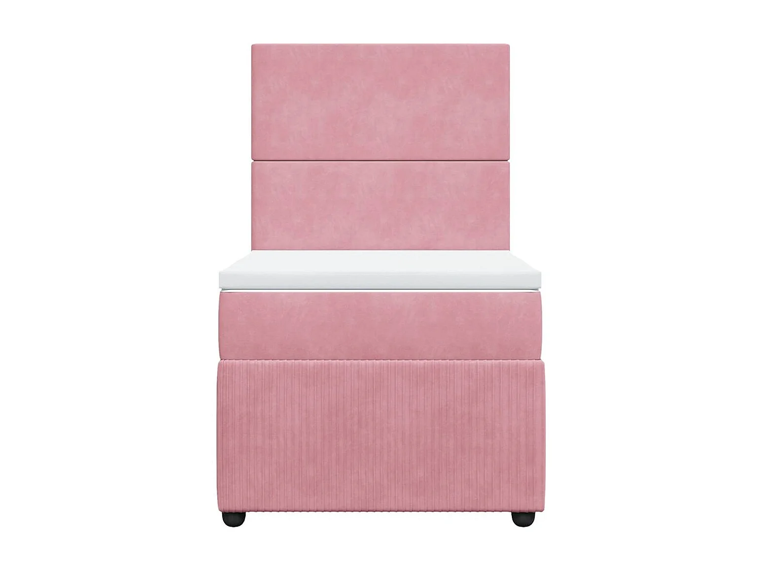 Sommier à lattes de lit avec matelas Rose 90x200 cm Velours