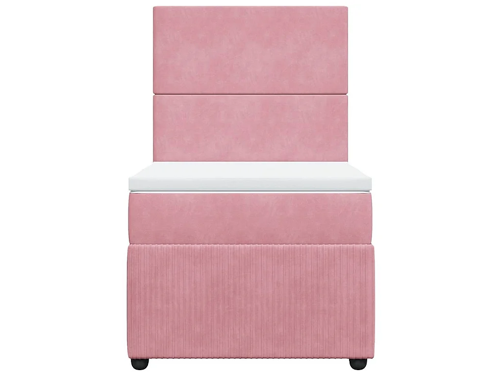 Sommier à lattes de lit avec matelas Rose 90x200 cm Velours
