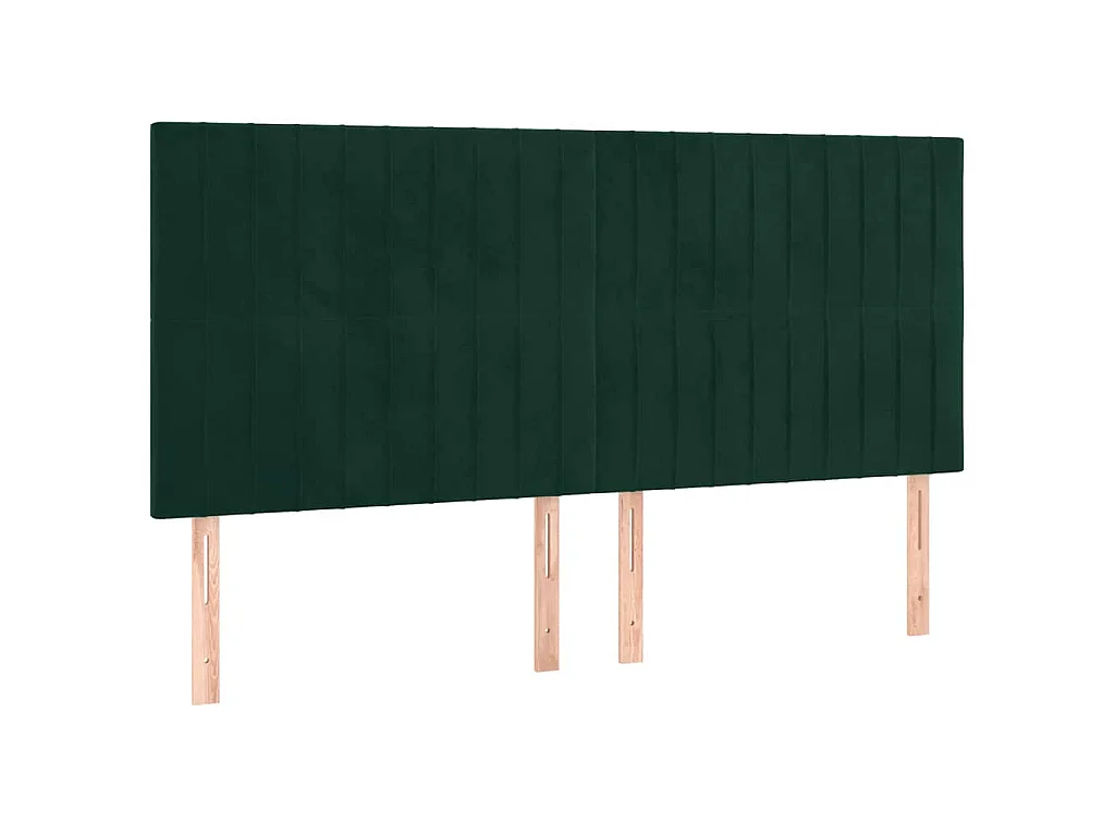 Sommier à lattes de lit et matelas Vert foncé 180x200cm Velours