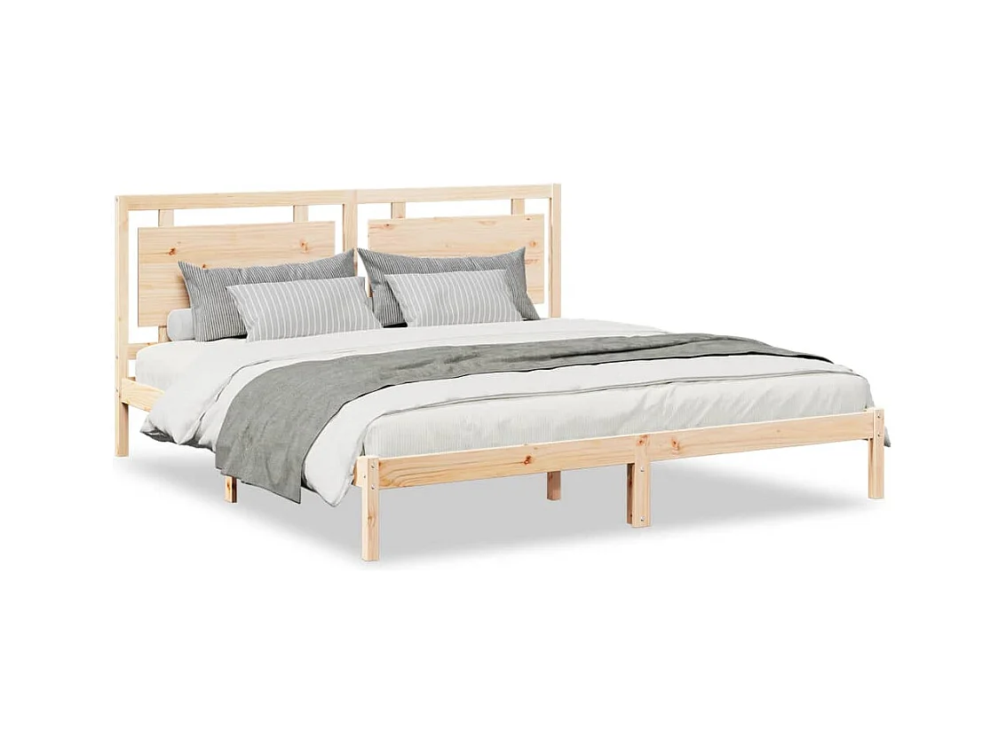 Bedframe extra lang zonder matras massief hout 180x210 cm