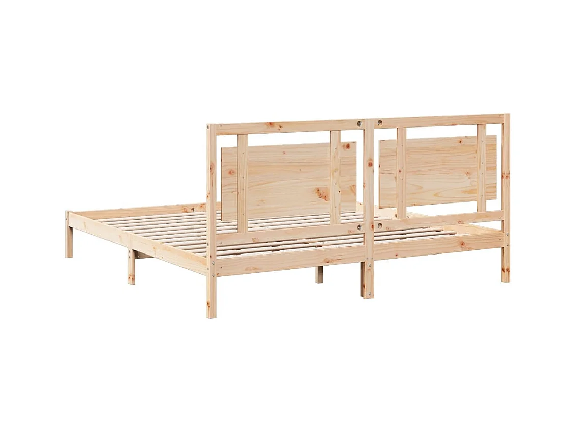 Bedframe extra lang zonder matras massief hout 180x210 cm
