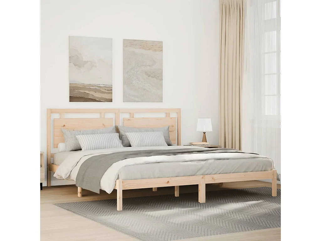 Massivholzbett Extra Lang ohne Matratze 180x210 cm