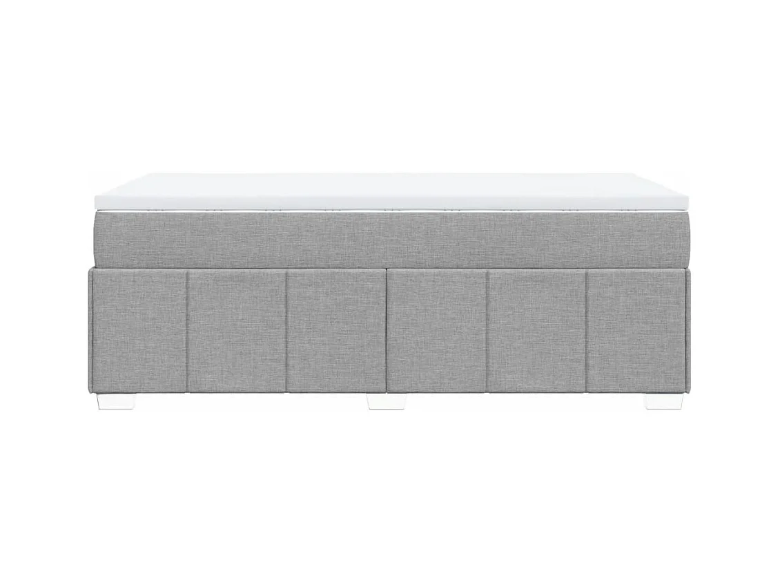 Sommier à lattes de lit avec matelas Gris clair 90x200 cm Tissu
