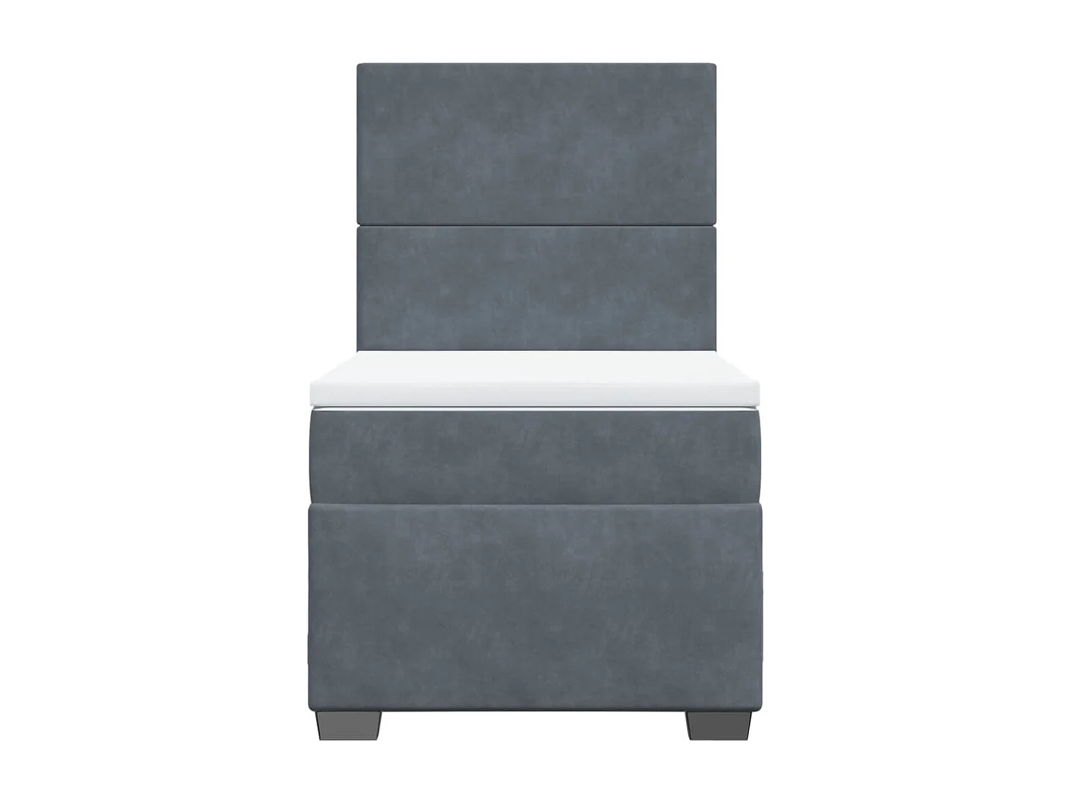 Boxspringbett mit Matratze Dunkelgrau 100x200 cm Samt