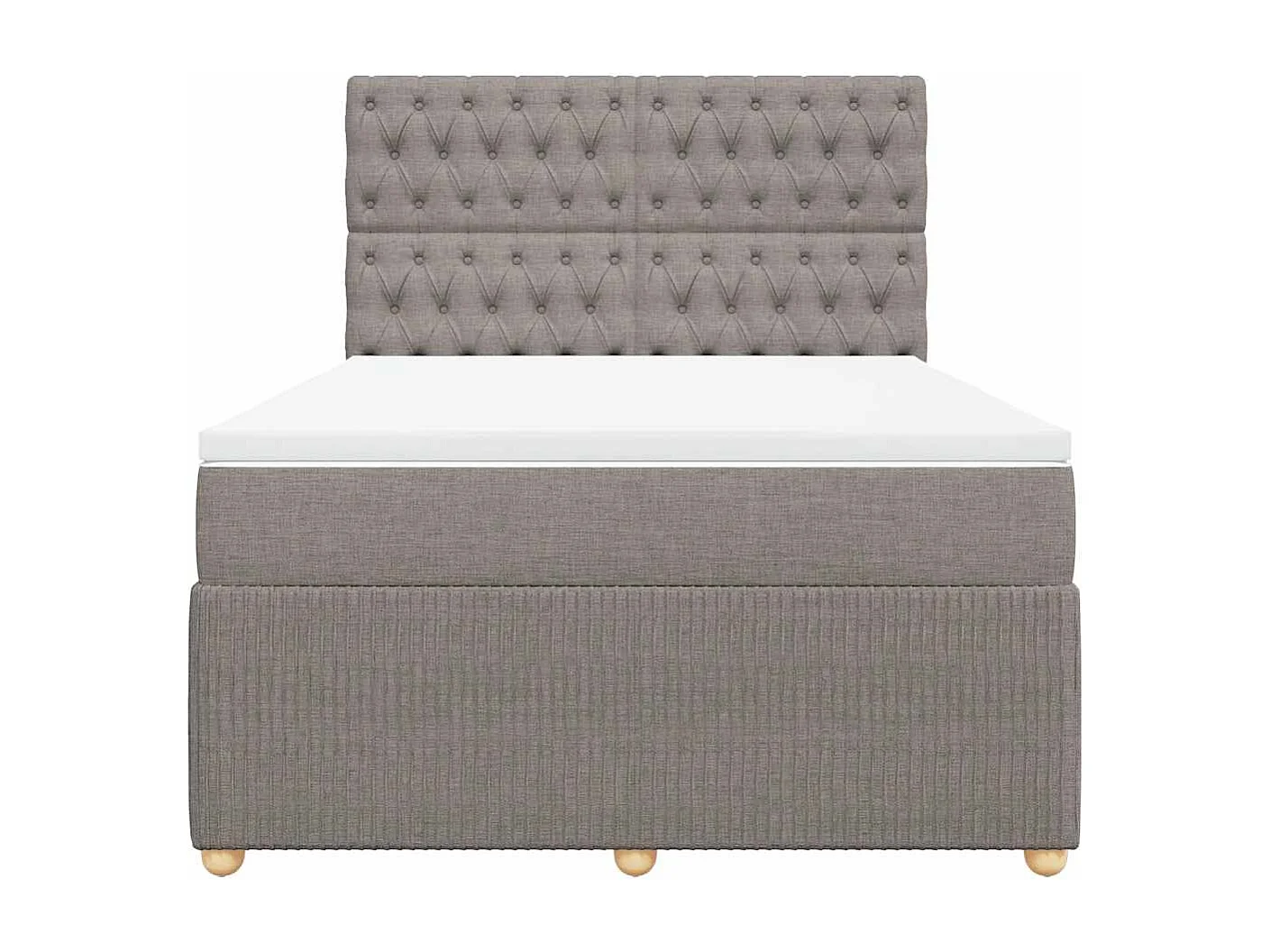 Boxspringbett mit Matratze Taupe 140x200 cm Stoff