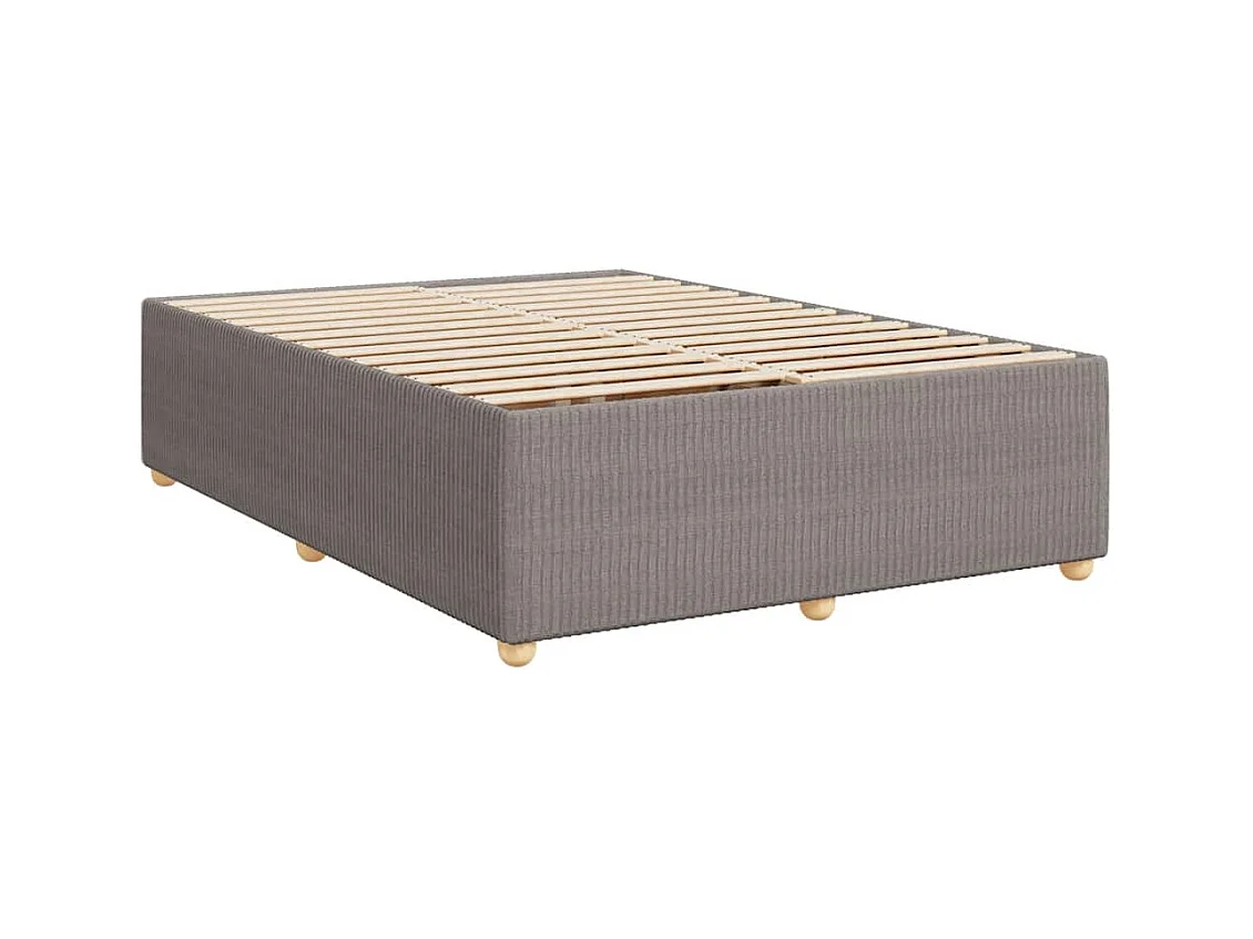 Sommier à lattes de lit avec matelas Taupe 140x200 cm Tissu