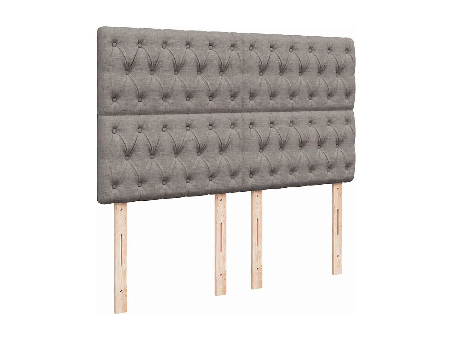 Sommier à lattes de lit avec matelas Taupe 140x200 cm Tissu