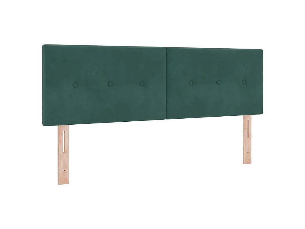 Cama tipo Box Spring Verde oscuro 140 x 200 cm Terciopelo