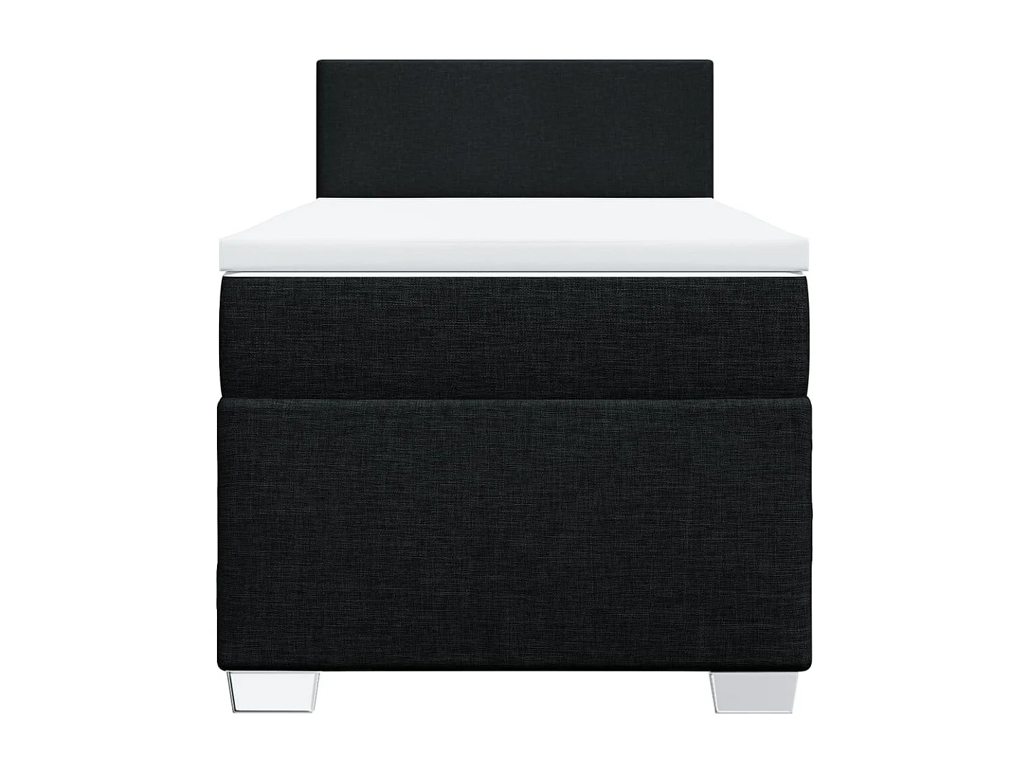 Boxspringbett mit Matratze Schwarz 90x200 cm Stoff