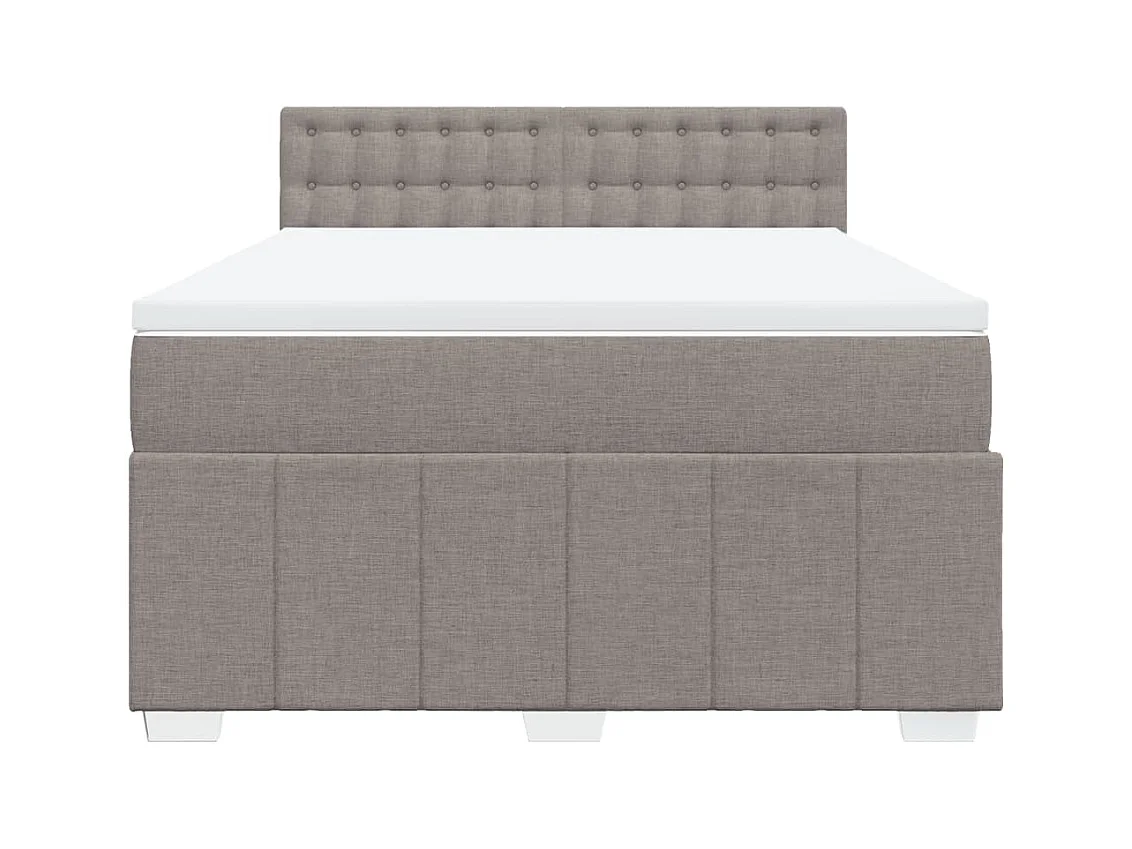 Giroletto a Molle con Materasso Tortora 160x200 cm in Tessuto