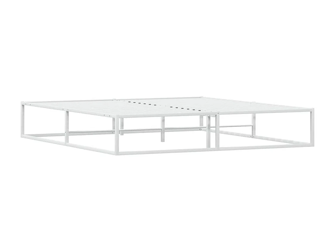 Bettgestell ohne Matratze Weiß 180x200 cm Metall