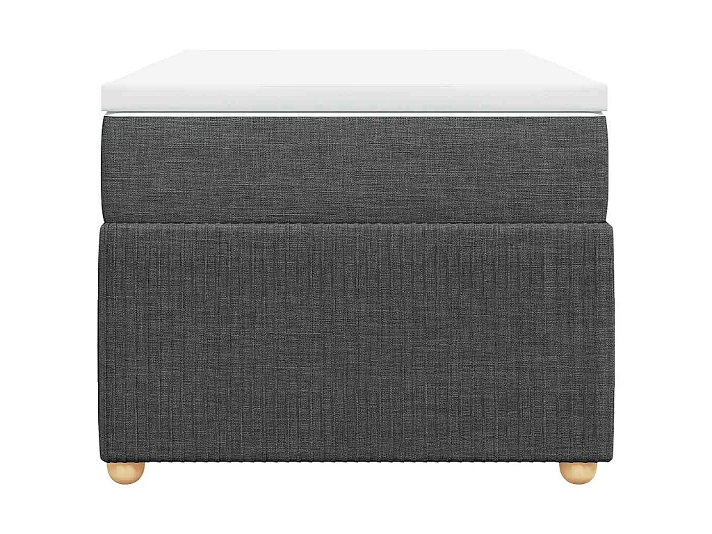 Boxspring met matras stof donkergrijs 90x200 cm