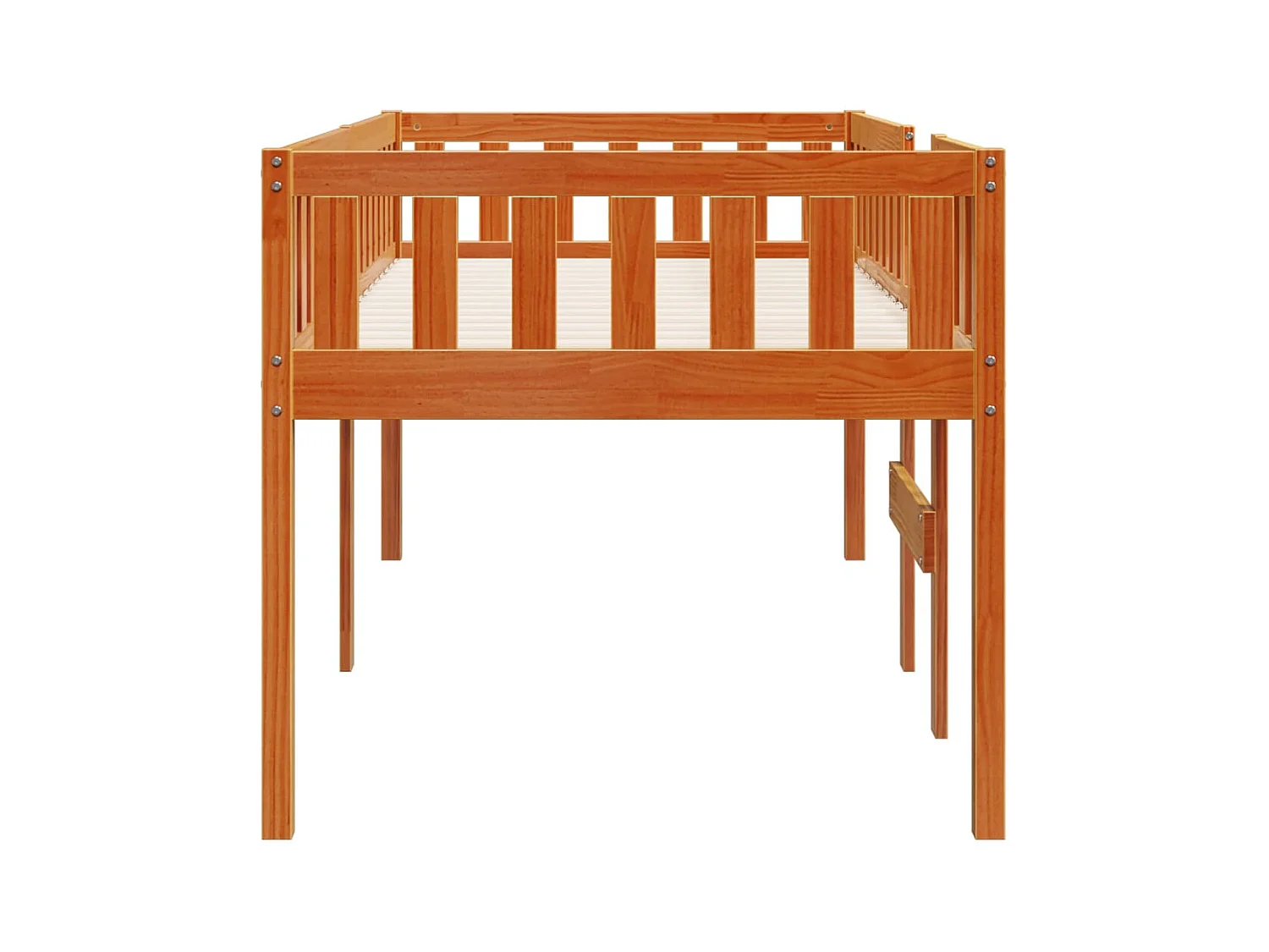 Kinderbett ohne Matratze Wachsbraun 90x190 cm Massivholz Kiefer