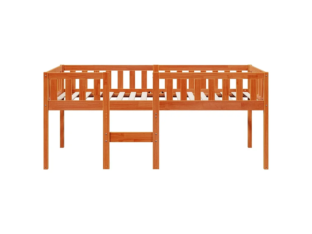 Lit pour enfants sans matelas cire marron 90x190 cm pin massif