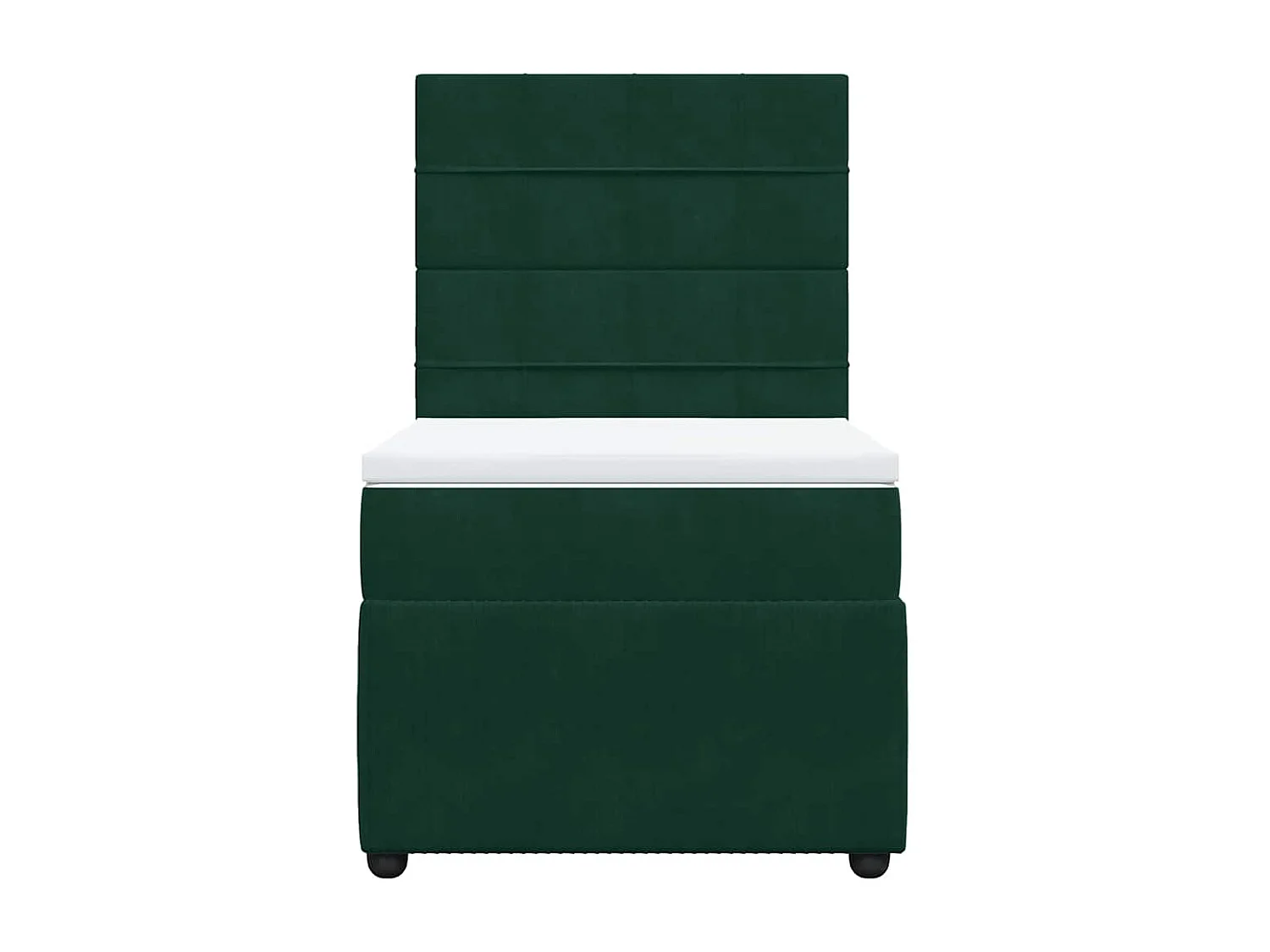 Sommier à lattes de lit avec matelas Vert foncé 90x190 cm