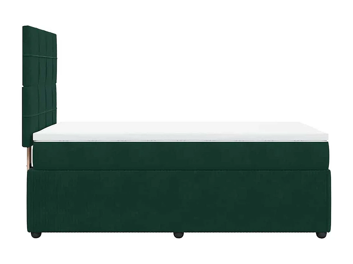 Sommier à lattes de lit avec matelas Vert foncé 90x190 cm