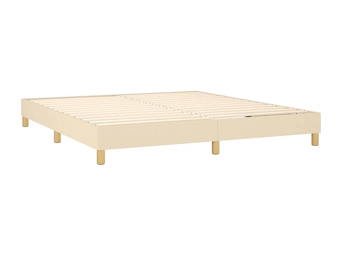 Boxspring met matras stof crèmekleurig 180x200 cm