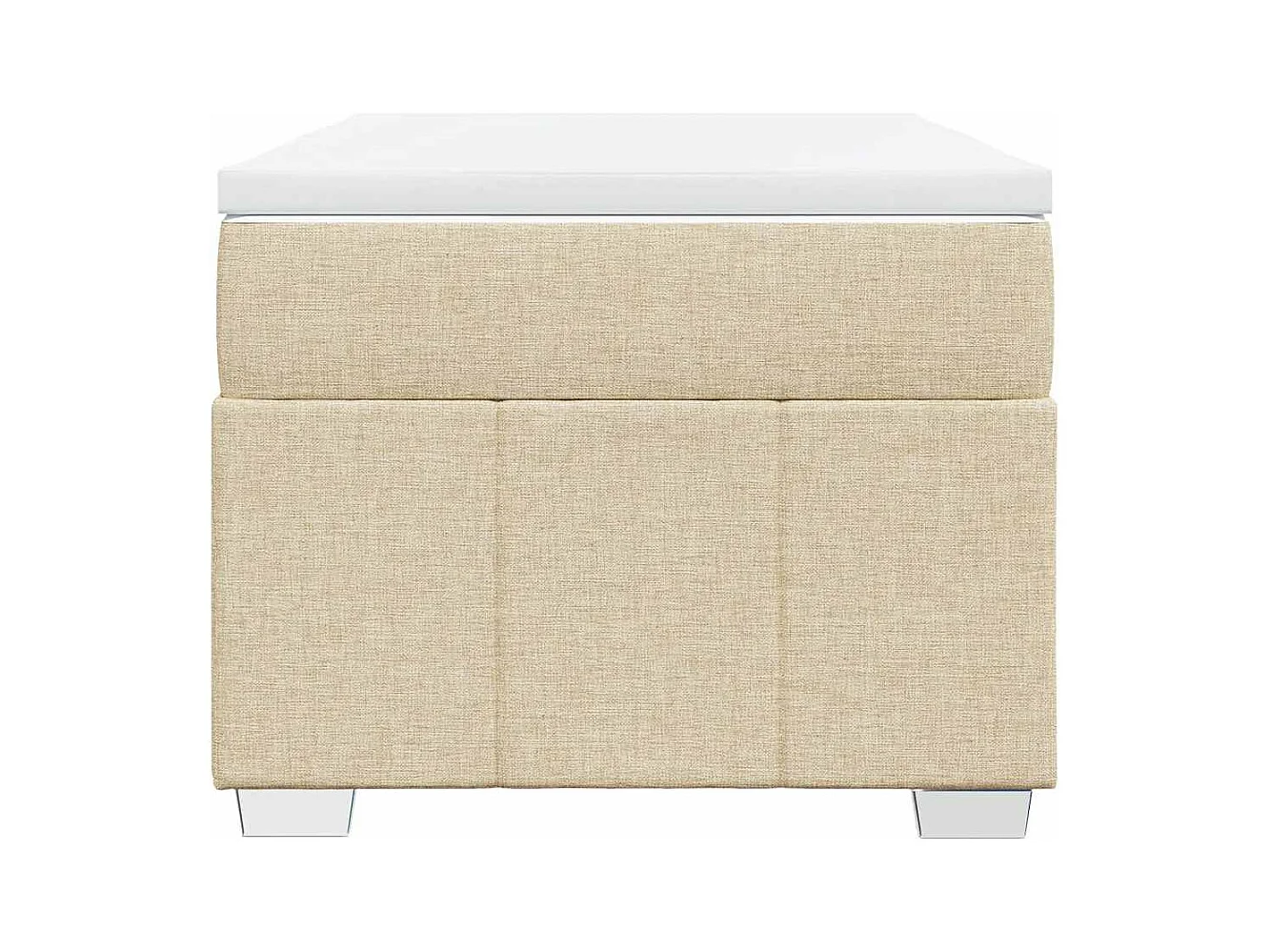 Boxspringbett mit Matratze Creme 100x200 cm Stoff