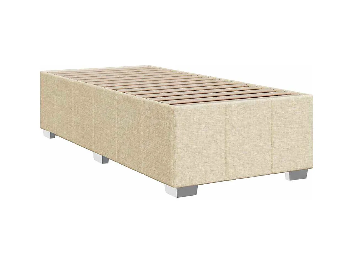 Boxspringbett mit Matratze Creme 100x200 cm Stoff