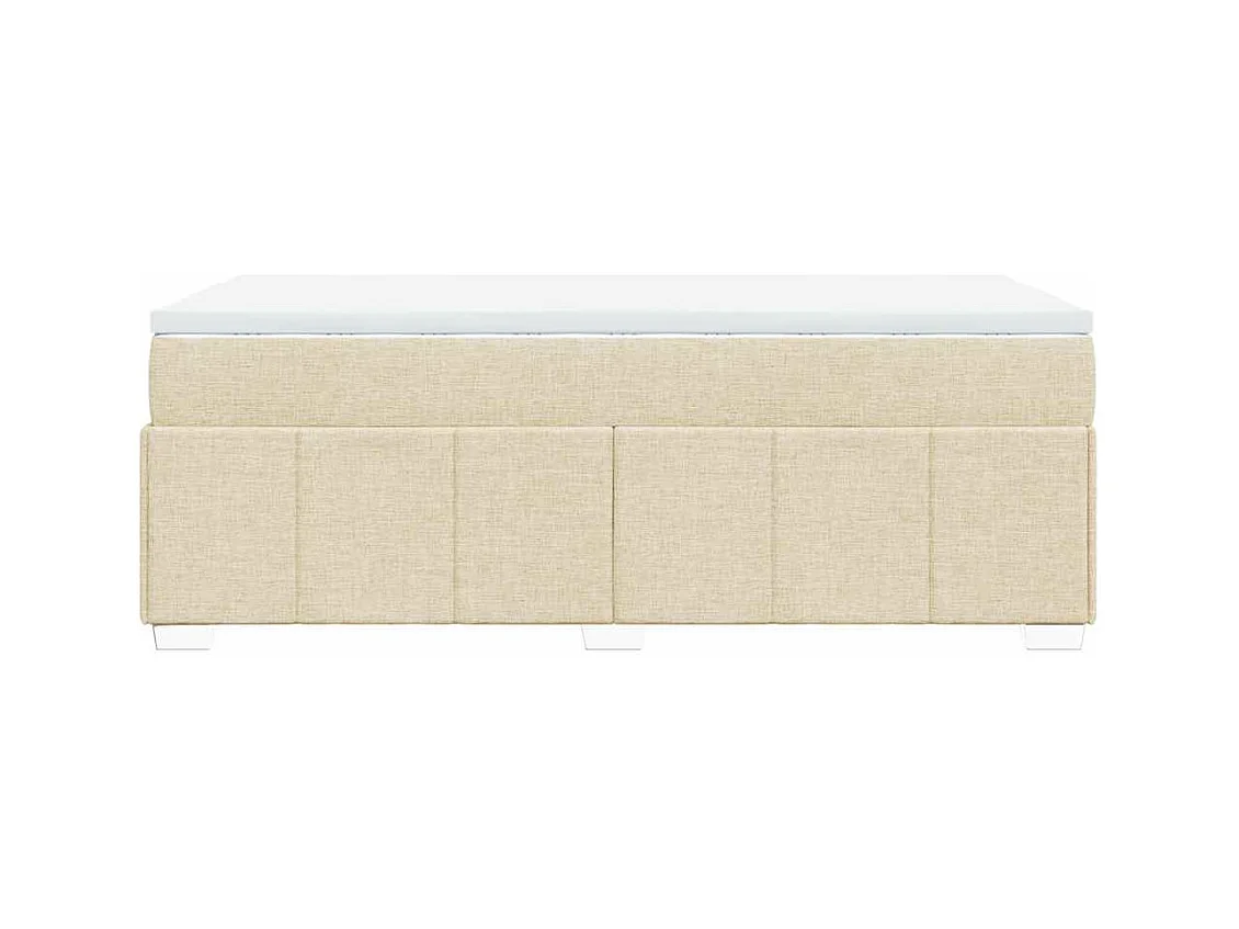 Boxspringbett mit Matratze Creme 100x200 cm Stoff