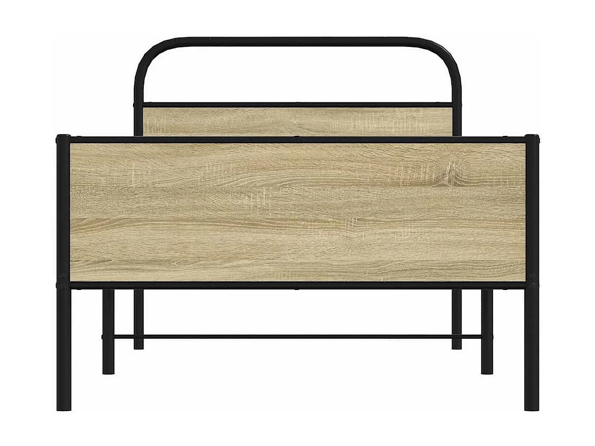 Bettgestell ohne Matratze 90x200 cm Sonoma-Eiche Holzwerkstoff