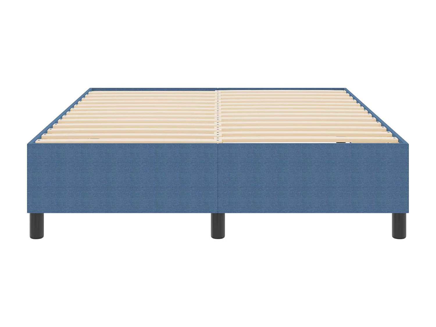 Cadre de lit plateforme Bleu 140 x 200 cm tissu