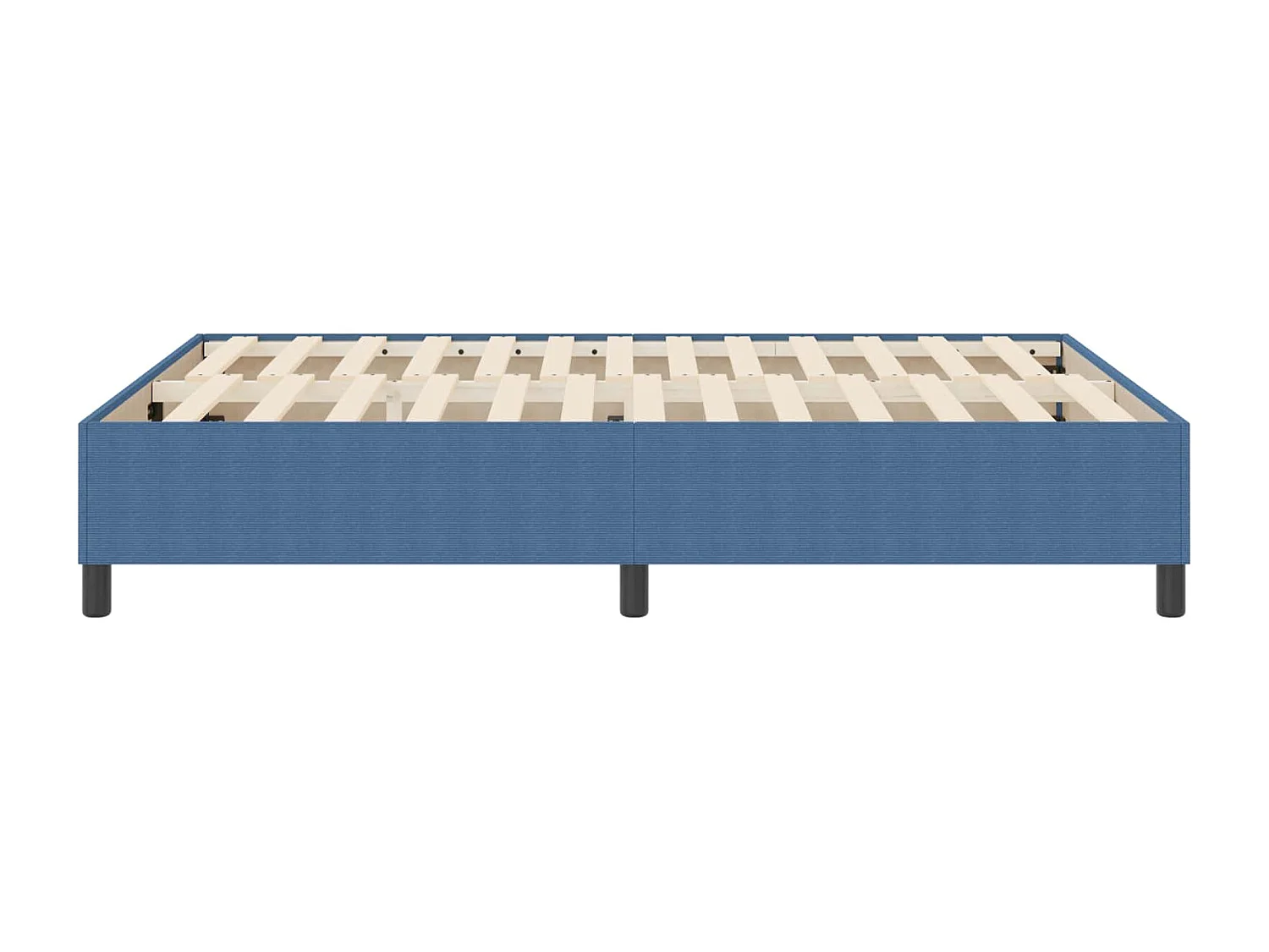 Cadre de lit plateforme Bleu 140 x 200 cm tissu