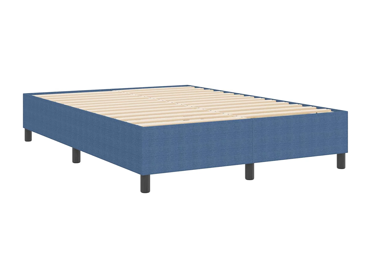 Cadre de lit plateforme Bleu 140 x 200 cm tissu